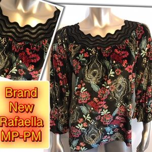 Rafaella Women’s Petite Bountiful Floral Velvet MP